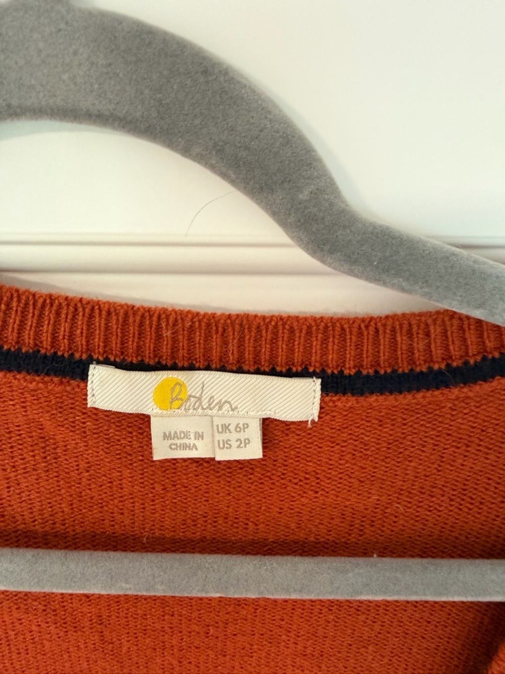 Boden Rust Square-Neck Long Sleeve Knit Dress - Picture 3 of 3